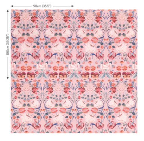Bonita Matte Wallcovering Chateau Rose by Temperley London x Romo