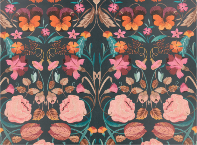 Bonita Matte Wallcovering Rosa by Temperley London x Romo