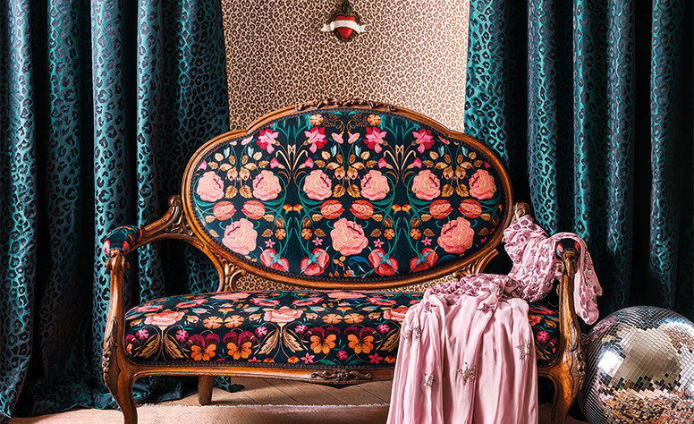 Bonita Velvet Rosa Fabric by Temperley London x Romo