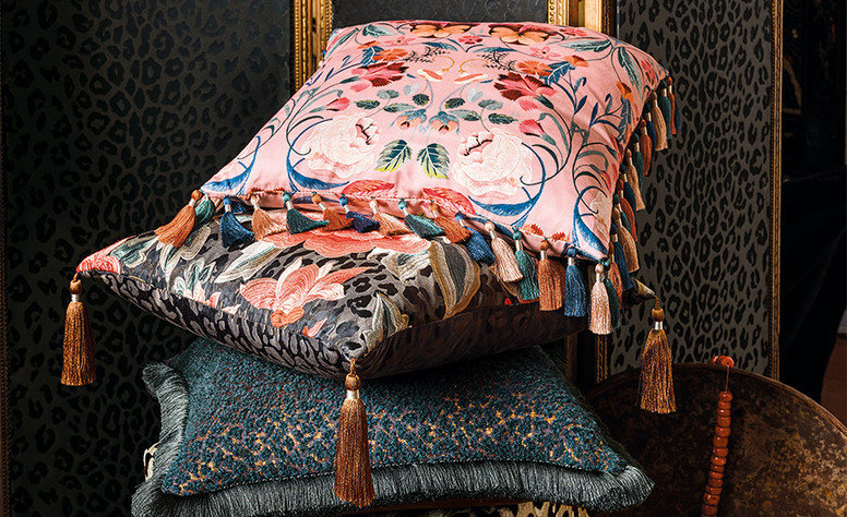 Brush Fringe Smoky Blue by Temperley London x Romo