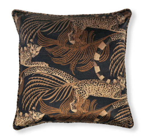 Delilah Velvet 50cm Cushion Ancient Gold by Temperley London x Romo