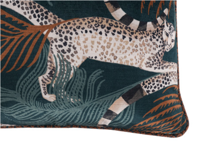 Delilah Velvet 50cm Cushion Tuscan Teal by Temperley London x Romo