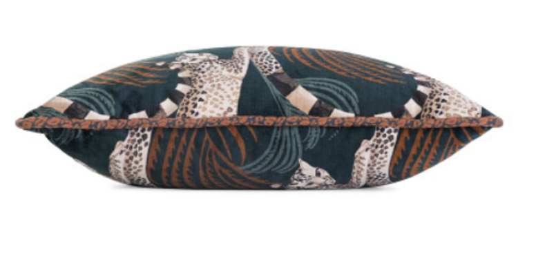 Delilah Velvet 50cm Cushion Tuscan Teal by Temperley London x Romo