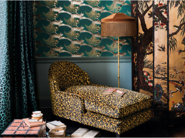 Delilah Wallcovering Jade by Temperley London x Romo