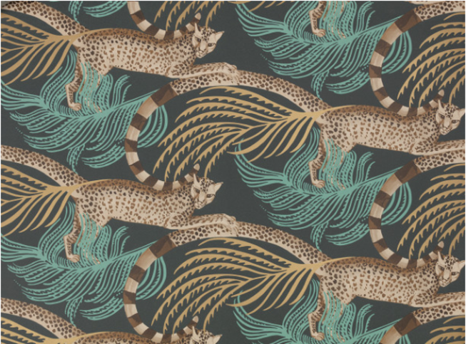 Delilah Wallcovering Slate by Temperley London x Romo