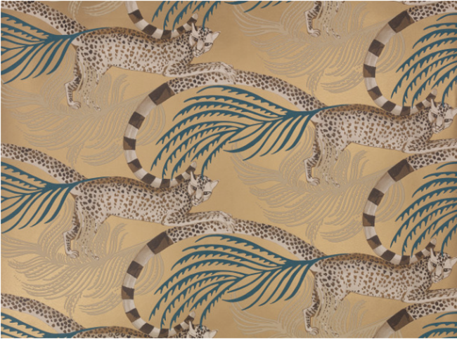 Delilah Wallcovering Vintage Gold by Temperley London x Romo