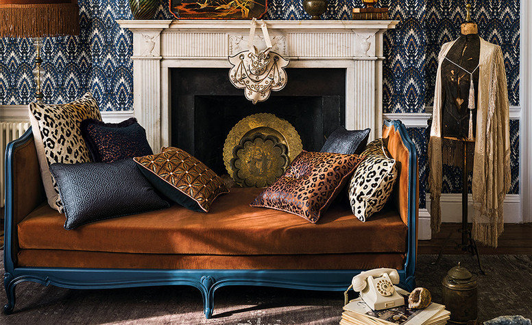 Effie Sienna Fabric by Temperley London x Romo