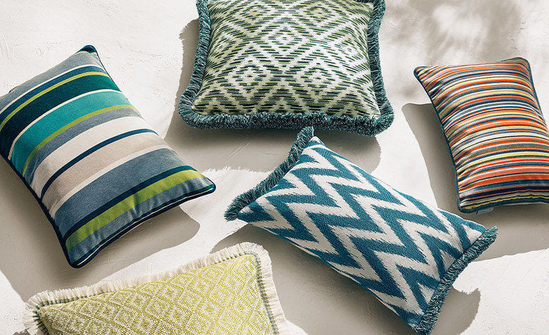Estero Outdoor Cushion Basil by Romo