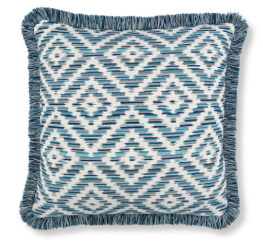 Estero Outdoor Cushion Moroccan Blue by Romo