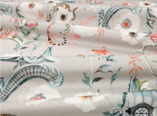 Euphoria Coral Island Fabric by Temperley London x Romo