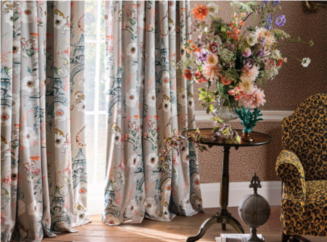 Euphoria Coral Island Fabric by Temperley London x Romo