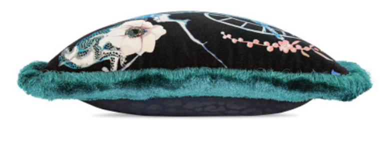 Euphoria Velvet 50cm Cushion Cobalt by Temperley London x Romo