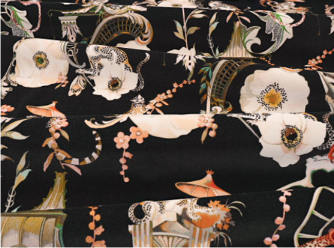 Euphoria Velvet Secret Garden Fabric by Temperley London x Romo