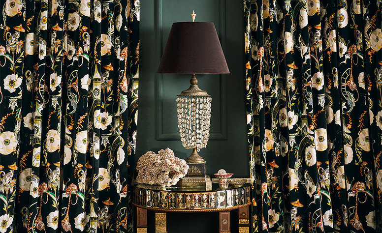 Euphoria Velvet Secret Garden Fabric by Temperley London x Romo