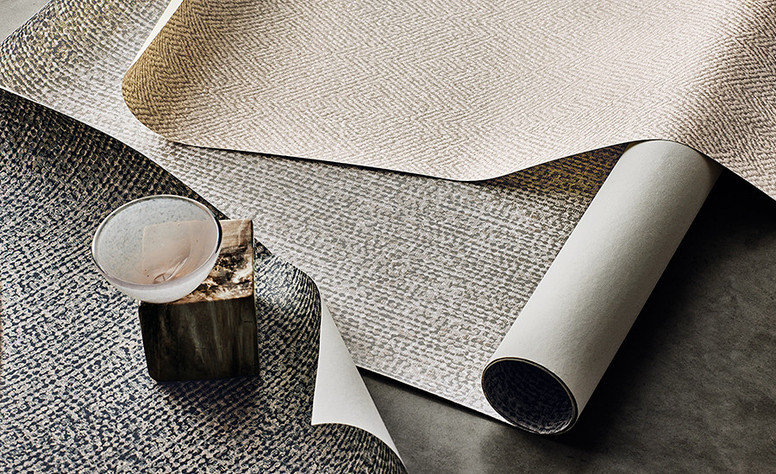 Ezri Wallcovering Swedish Grey by Romo