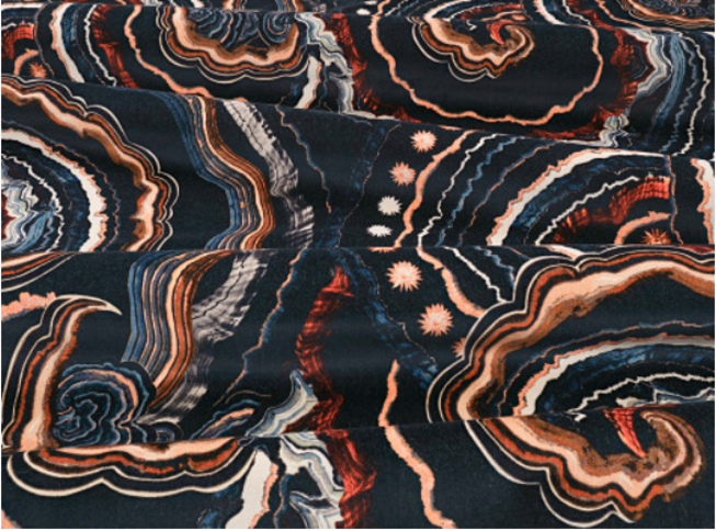 Fantasia Velvet Celestial Fabric by Temperley London x Romo