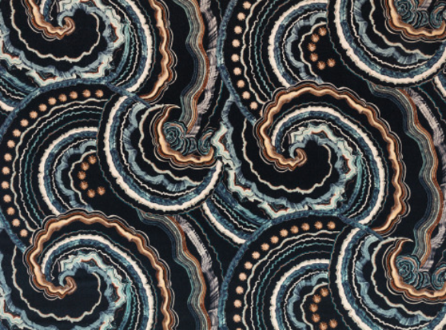 Fantasia Velvet Eclipse Fabric by Temperley London x Romo