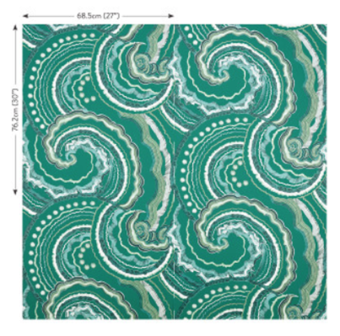 Fantasia Wallcovering Malachite by Temperley London x Romo