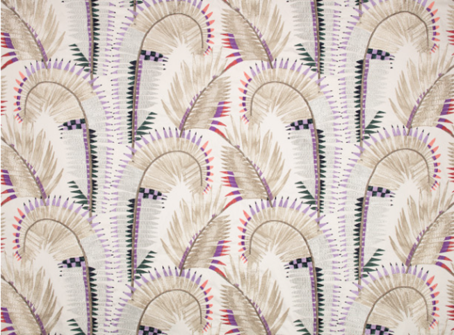 Farrah Lilac Ash Fabric by Temperley London x Romo