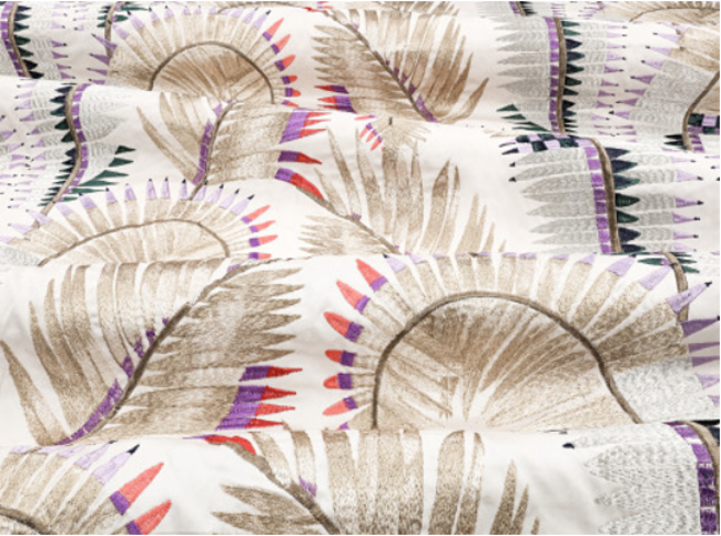 Farrah Lilac Ash Fabric by Temperley London x Romo