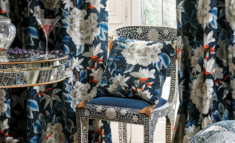Frieda Twilight Fabric by Temperley London x Romo