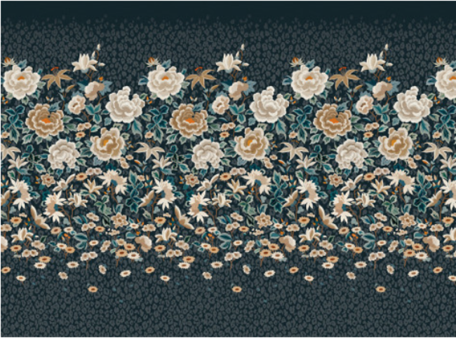 Lavinia Mural Midnight by Temperley London x Romo