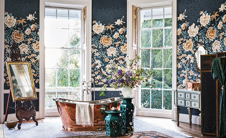 Lavinia Mural Midnight by Temperley London x Romo