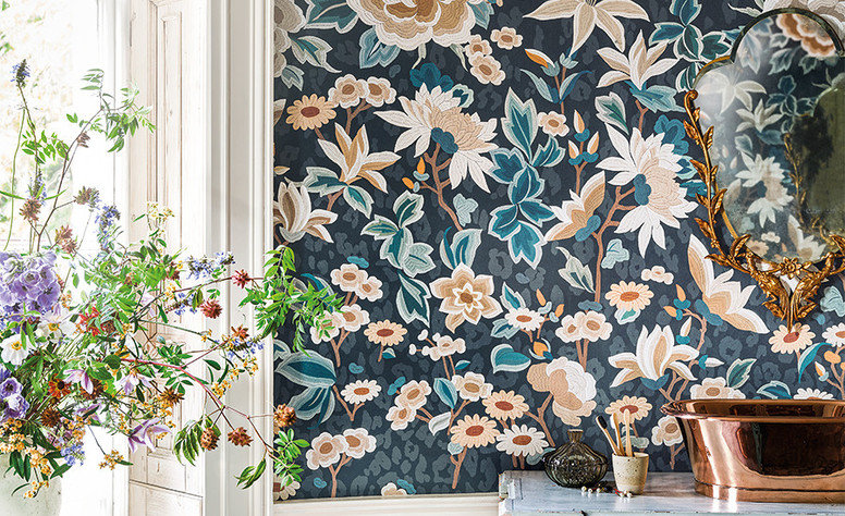 Lavinia Mural Midnight by Temperley London x Romo