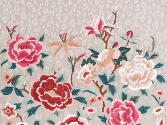 Lavinia Panel Rosa Fabric by Temperley London x Romo