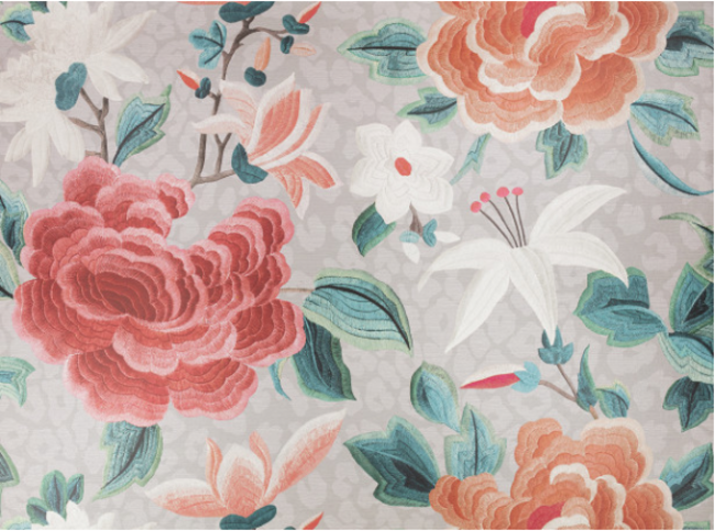 Lavinia Shimmer Wallcovering Pomelo by Temperley London x Romo