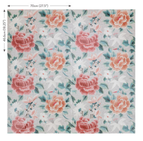 Lavinia Shimmer Wallcovering Pomelo by Temperley London x Romo