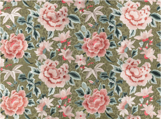 Lavinia Somerset Green Fabric by Temperley London x Romo