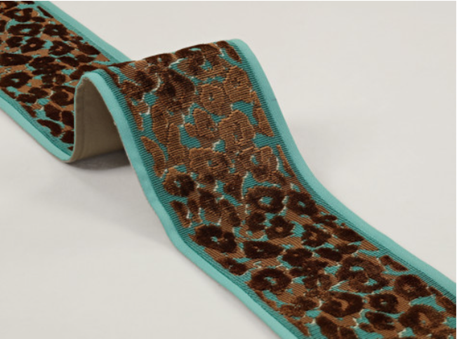 Leopard Velvet Braid Aruba by Temperley London x Romo