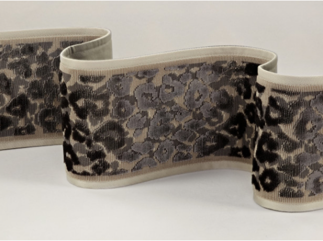 Leopard Velvet Braid Flint by Temperley London x Romo