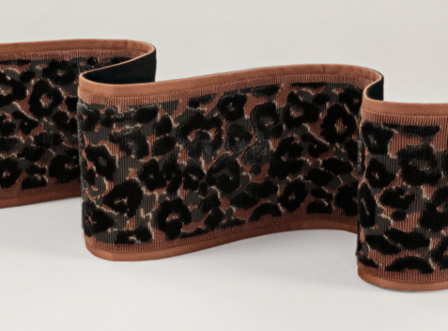 Leopard Velvet Braid Umber by Temperley London x Romo