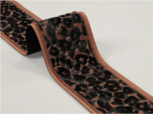 Leopard Velvet Braid Umber by Temperley London x Romo