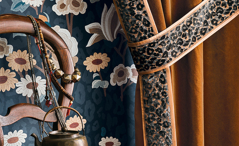 Leopard Velvet Braid Umber by Temperley London x Romo