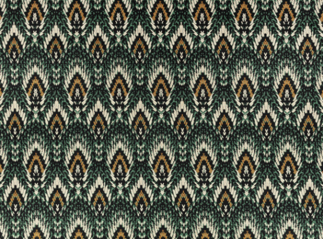 Lolana Velvet Indian Green Fabric by Temperley London x Romo