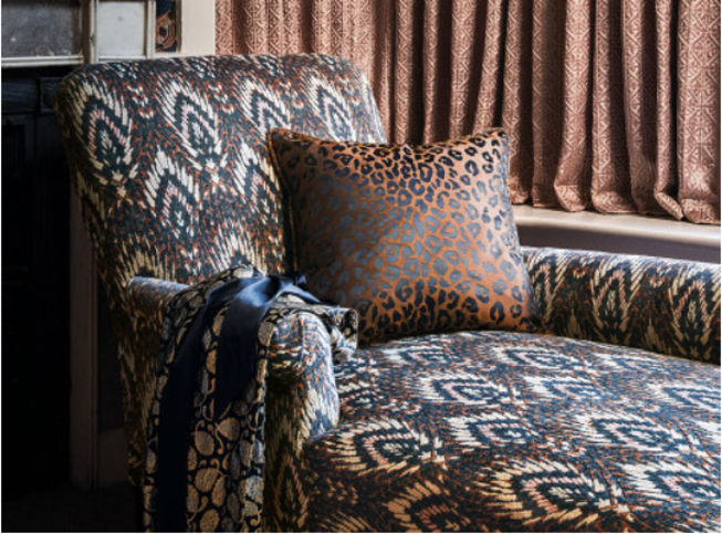 Lolana Velvet Kohl Fabric by Temperley London x Romo