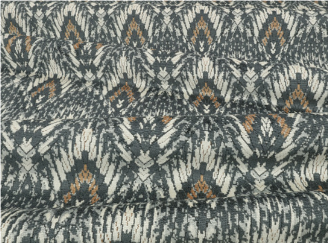 Lolana Velvet Slate Fabric by Temperley London x Romo