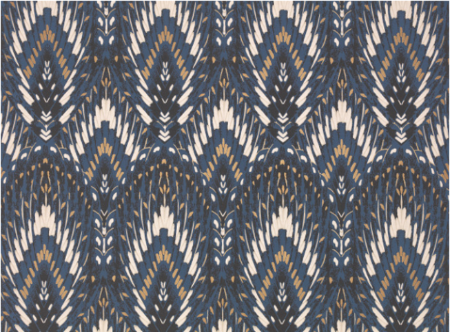 Lolana Wallcovering Cobalt by Temperley London x Romo