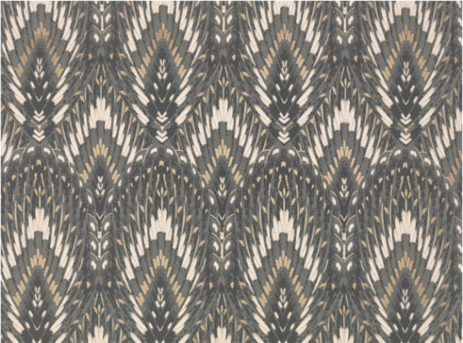 Lolana Wallcovering Slate by Temperley London x Romo