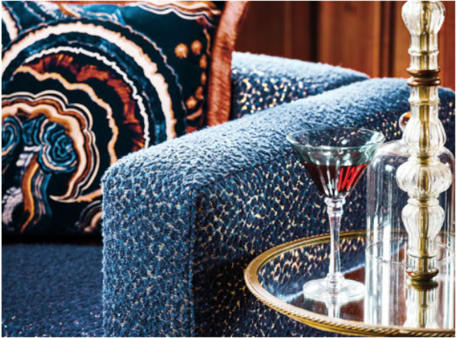 Lulu Indigo Sky Fabric by Temperley London x Romo