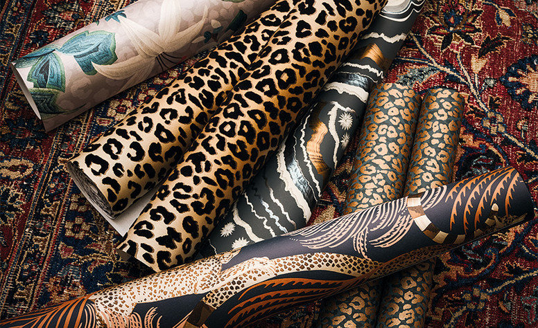 Mimi Wallcovering Tan by Temperley London x Romo