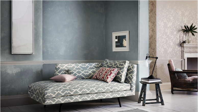 Romo Hamlin French Blue Fabric