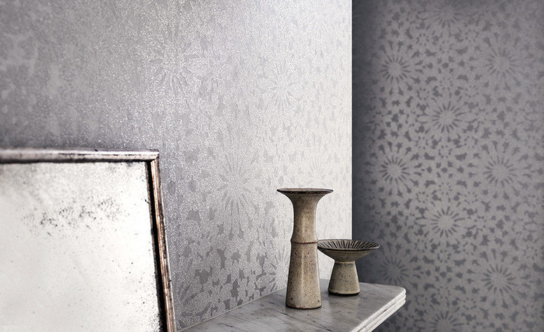Merletto Silver Wallcovering by Romo