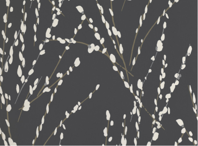 Mikado Charcoal Wallcovering by Romo