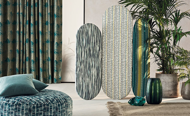 Romo Neema Smoke Blue Fabric