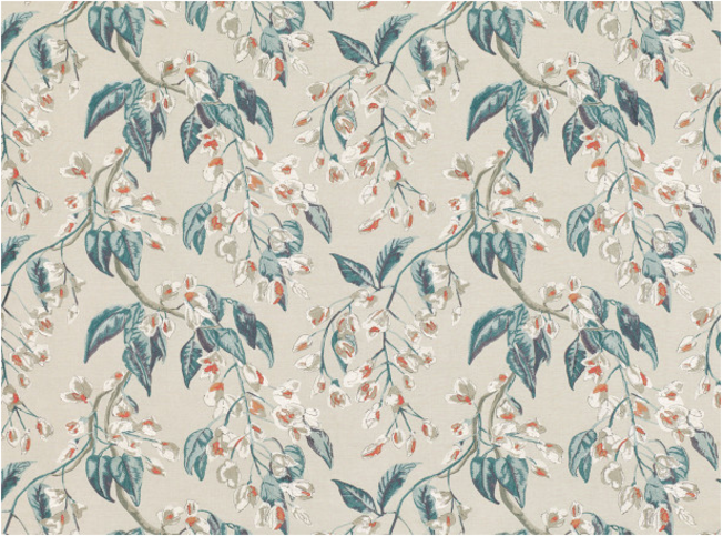 Romo Wisteria Embroidery Cayenne Fabric