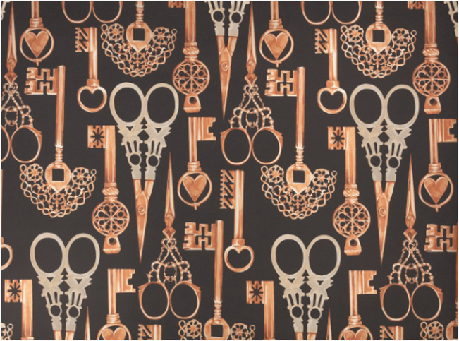 Roxanne Wallcovering Kohl by Temperley London x Romo